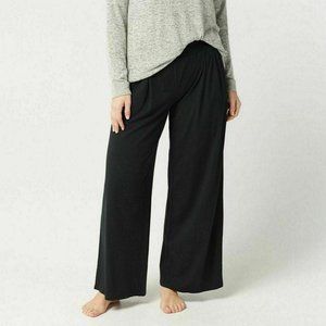 AnyBody Loungewear Cozy Knit Relaxed Pants Black Size Petite Small A368121